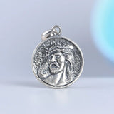 925 Silver Vintage Round Flat Pendant for Jewelry Making
