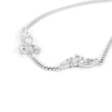 925 Silver Bracelet Women Crystal Zircon Adjustable Size S925 Silver Box Chain