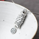 S990 Silver Pendant Lucky Fish for Jewelry Making