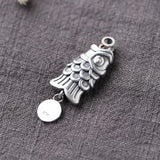 S990 Silver Pendant Lucky Fish for Jewelry Making