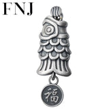 S990 Silver Pendant Lucky Fish for Jewelry Making
