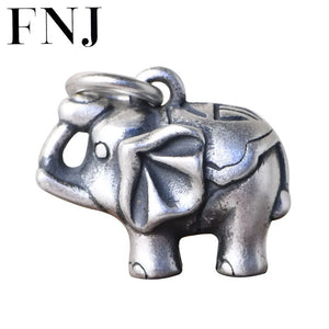 S990 Silver Pendant Lucky Fu Elephant for Jewelry Making
