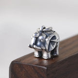 S990 Silver Pendant Lucky Fu Elephant for Jewelry Making