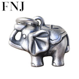S990 Silver Pendant Lucky Fu Elephant for Jewelry Making
