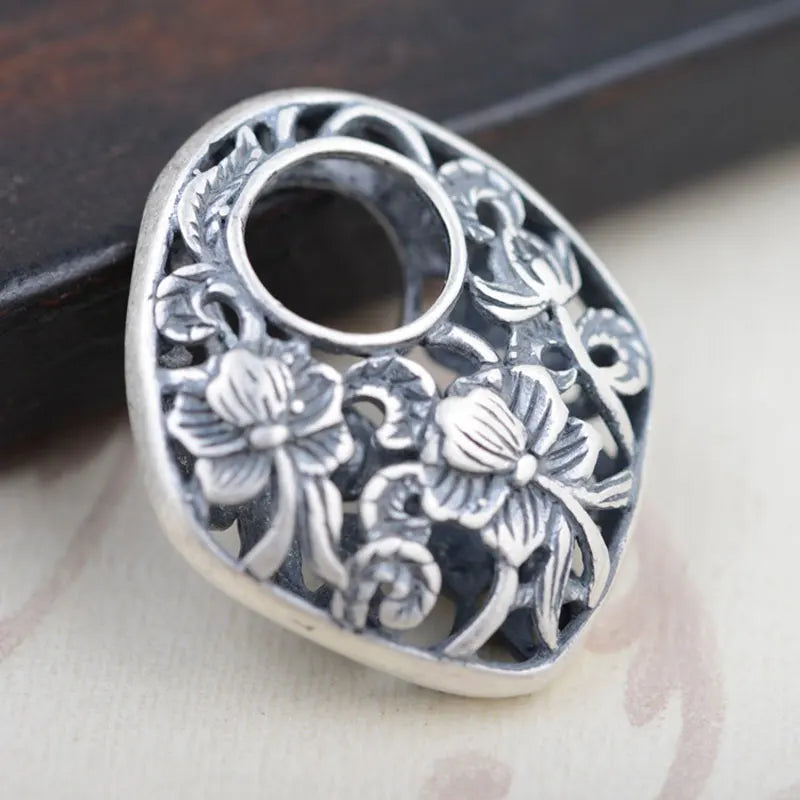Pure S990 Sterling Silver Pendant for Women
