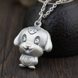Pure S990 Sterling Silver Pendant - Lucky Animal Dog