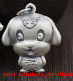 Pure S990 Sterling Silver Pendant - Lucky Animal Dog