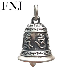 S990 Silver Pendant for Women Lucky Bell Buddha