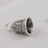 S990 Silver Pendant for Women Lucky Bell Buddha
