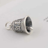 S990 Silver Pendant for Women Lucky Bell Buddha