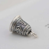 S990 Silver Pendant for Women Lucky Bell Buddha