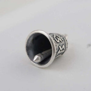 S990 Silver Pendant for Women Lucky Bell Buddha