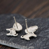 S925 Silver Dog Stud Earrings for Women