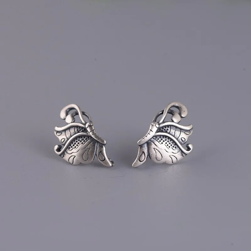 Butterfly Earrings 925 Silver Stud Earring for Women Jewelry