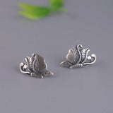 Butterfly Earrings 925 Silver Stud Earring for Women Jewelry