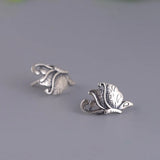 Butterfly Earrings 925 Silver Stud Earring for Women Jewelry