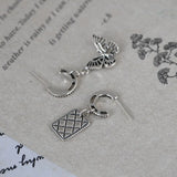 925 Silver Asymmetric Butterfly Drop Earrings