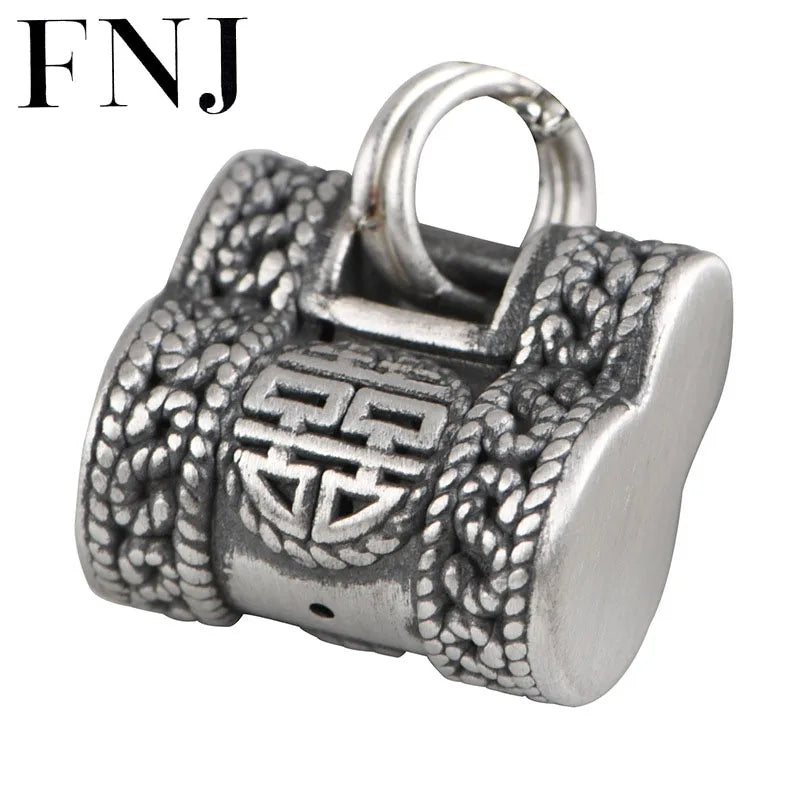 Pure S990 Silver Bag Pendant for Jewelry Making
