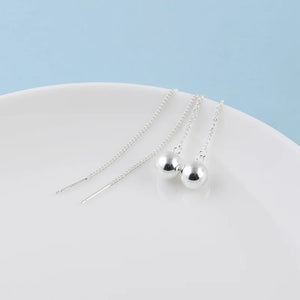 Ball Drop Earrings 925 Silver S925 Sterling Silver Earring for Women
