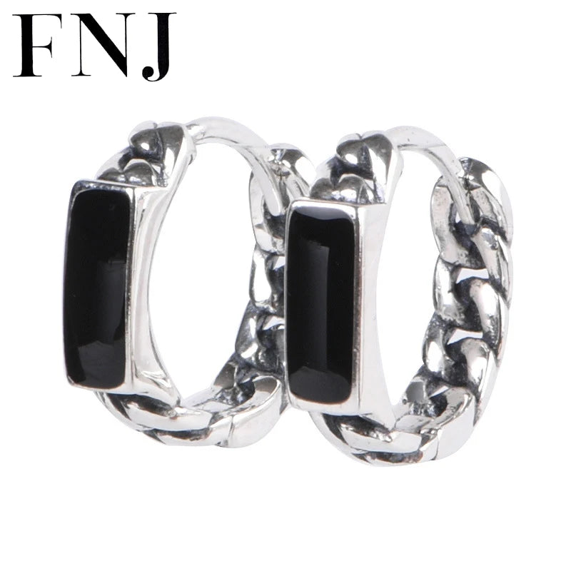 925 Silver Hoop Earrings for Women, Good Luck Jewelry