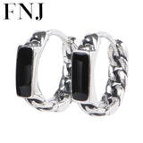925 Silver Hoop Earrings for Women, Good Luck Jewelry
