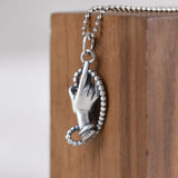 Buddha Finger Pendant 925 Silver Pure S925 Silver Pendants Women Jewelry