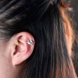 Butterfly Clip Earrings 925 Silver Jewelry for Women