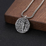 Round Pendant 925 Silver Pure S925 Thai Silver Women Jewelry 6mm Hole