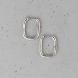 Square Hoop Earrings 925 Silver Sterling Silver Earring for Women