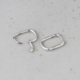 Square Hoop Earrings 925 Silver Sterling Silver Earring for Women