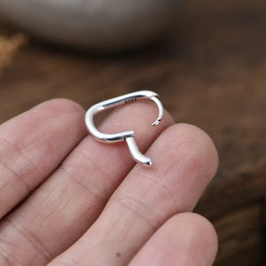 Square Hoop Earrings 925 Silver Sterling Silver Earring for Women