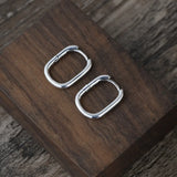 Square Hoop Earrings 925 Silver Sterling Silver Earring for Women