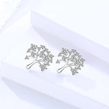 925 Silver Floral Earrings for Women