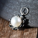 Freshwater Pearl Flower Pendant 990 Silver for Jewelry Making