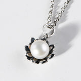 Freshwater Pearl Flower Pendant 990 Silver for Jewelry Making