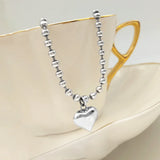 Heart Charm Bracelet 925 Silver Original Pure S925 Silver Bracelets for Women