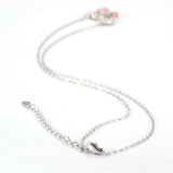 Heart Pendant Necklace Women 925 Silver Link Chain Jewelry