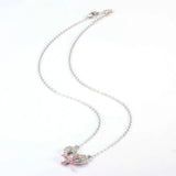 Heart Pendant Necklace Women 925 Silver Link Chain Jewelry