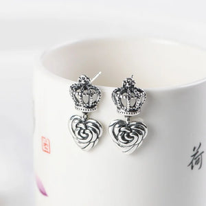 925 Silver Hollow Gourd Drop Earrings for Women