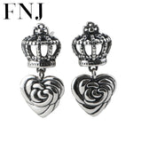 925 Silver Hollow Gourd Drop Earrings for Women