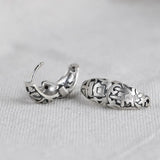 925 Silver Lucky JiXiang Hoop Earrings Original Pure S925 Sterling Silver