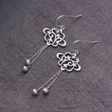 925 Silver Tassel Earrings Vintage Drop Earring for Women