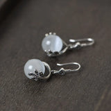 Leaf Opal Earrings 925 Silver Drop Earring for Women Jewelry