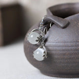 Leaf Opal Earrings 925 Silver Drop Earring for Women Jewelry
