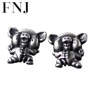 Loverly Pig Earrings 925 Silver Sterling Silver Stud Earring Women Jewelry