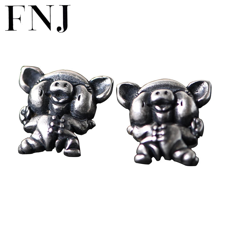 Loverly Pig Earrings 925 Silver Sterling Silver Stud Earring Women Jewelry
