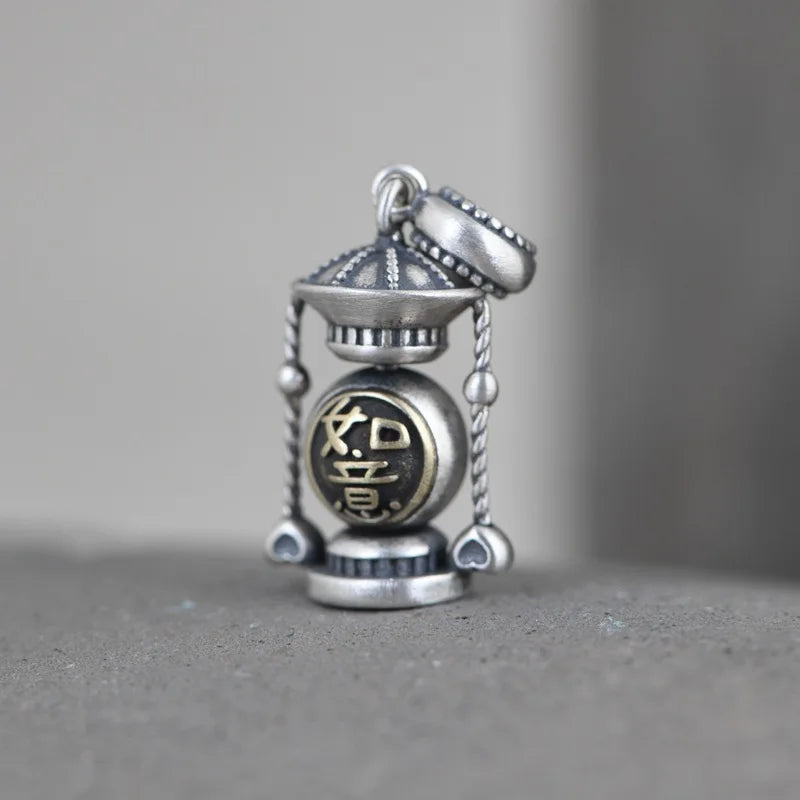 Lucky Buddha Pendant 925 Silver Pure S925 Sterling Silver Pendants for Jewelry