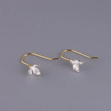 Magnolia Flower Earrings S925 Silver Drop Earring