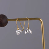 Magnolia Flower Earrings S925 Silver Drop Earring