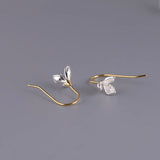 Magnolia Flower Earrings S925 Silver Drop Earring